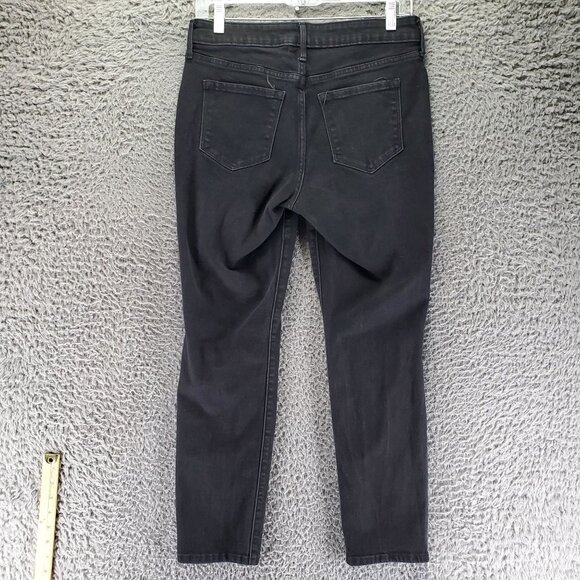 Old Navy Jeans Women 6 Black Power Slim Straight Stretch Denim - Picture 9 of 10